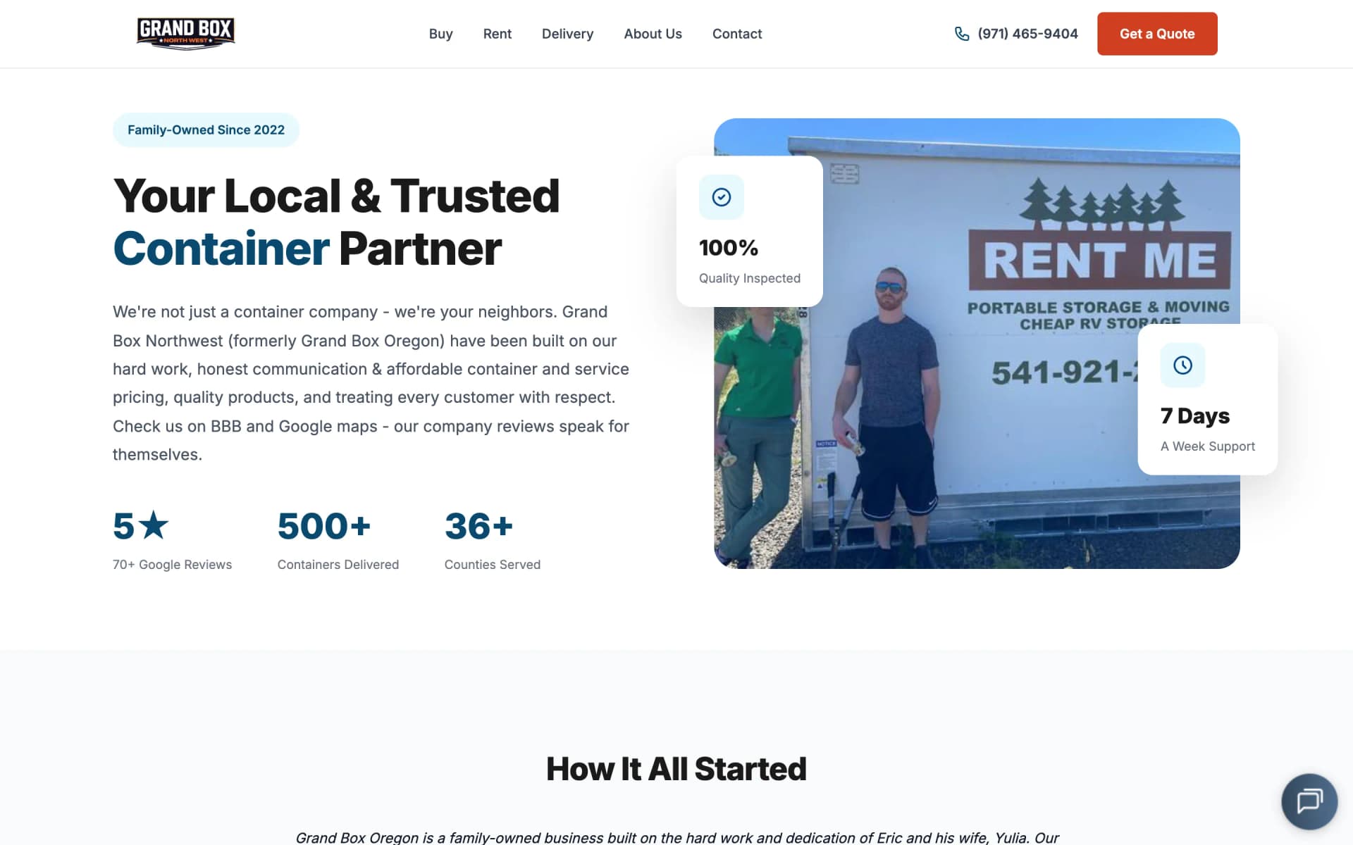 Grand Box Northwest website